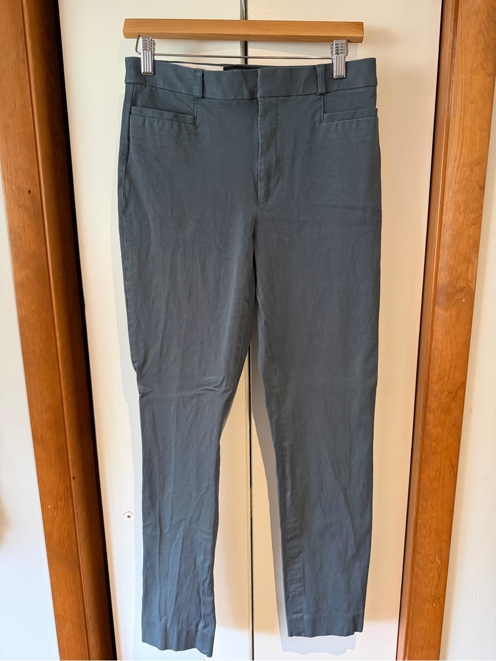 Banana Republic High-Rise Sloan Skinny Pants Slate Gray - Size 6 Tall